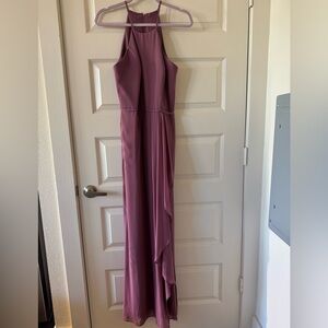 Elegant Purple Chiffon Women's Dress